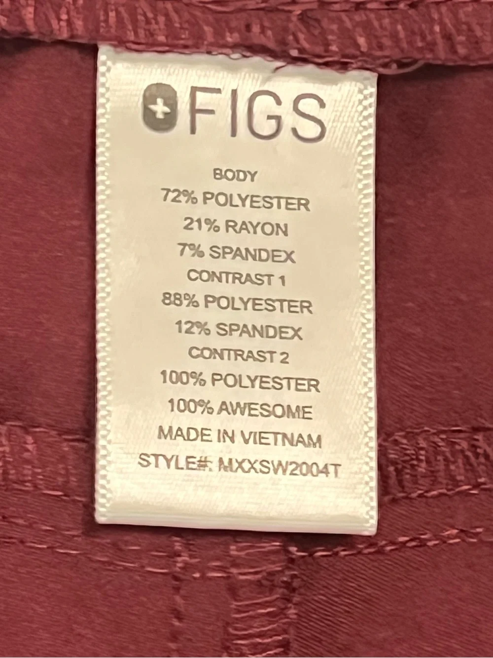 Figs Men's Maroon Jogger Sweatpants